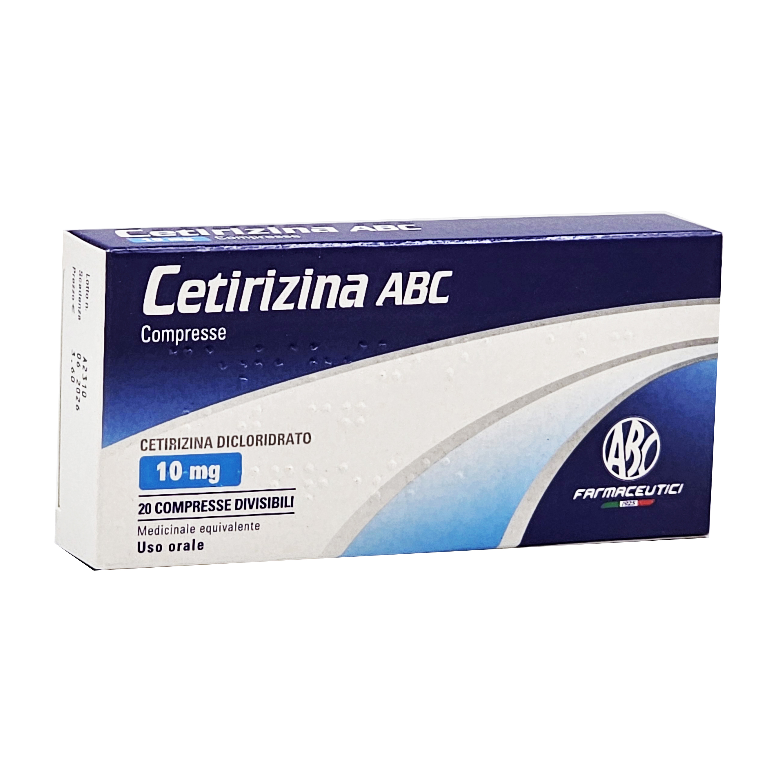 CETIRIZINA ABC 10 mg x 20 TABLETA